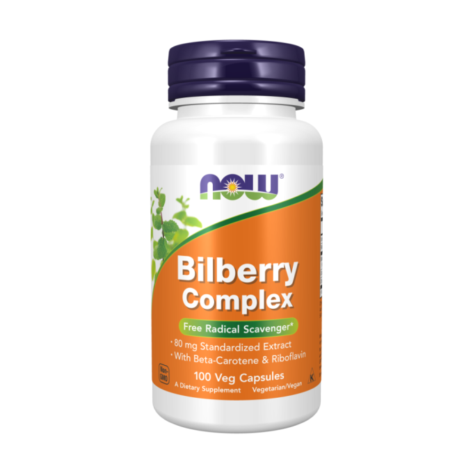 Черничный комплекс BILBERRY COMPLEX NOW FOODS 80 мг, 100 капсул NS31143